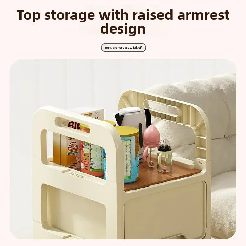 Multi-functional Drawer storage cabinet household living room snacks toys plastic storage box Oasis Select
