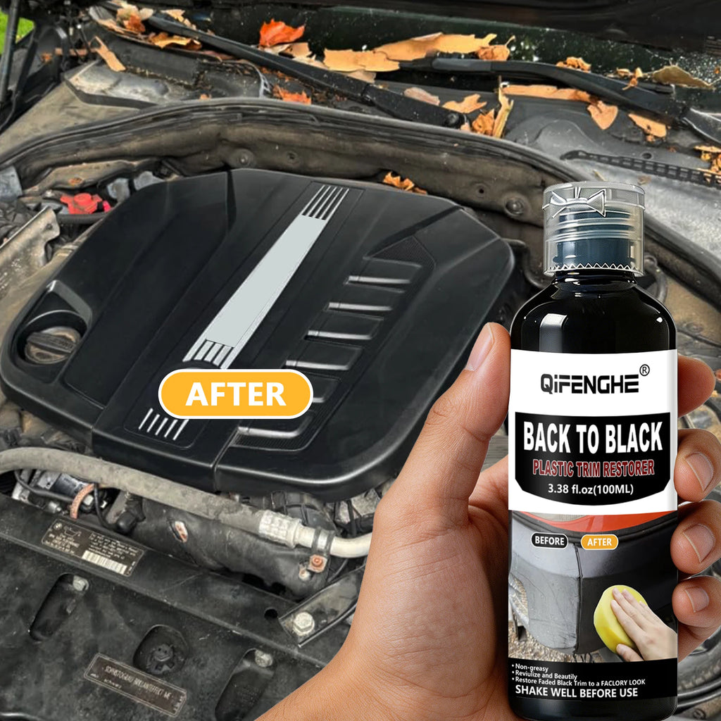 Black Trim Restorer – Waterproof Dye-Infused Car Plastic Restorer