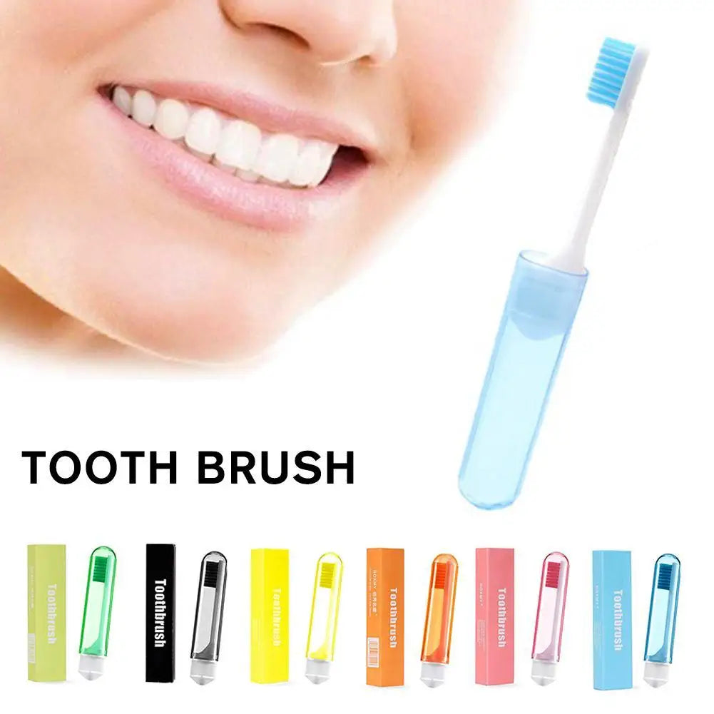 Travel Portable Folding Toothbrush Super Soft Bristle Toothbrush Fold Travel Camping Hiking Outdoor Easy To Take Teethbrush Oasis Select
