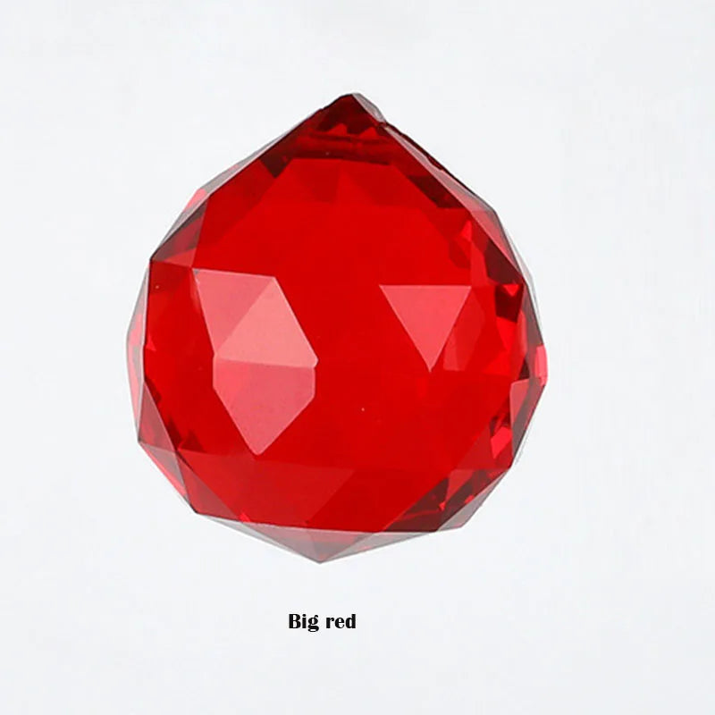 Hanging Ball Sun Catcher Clear Crystal Feng Shui Lamp Ball Prism Rainbow Wedding Decor Home Wedding Party Decoration Ornament Oasis Select Big red-null China