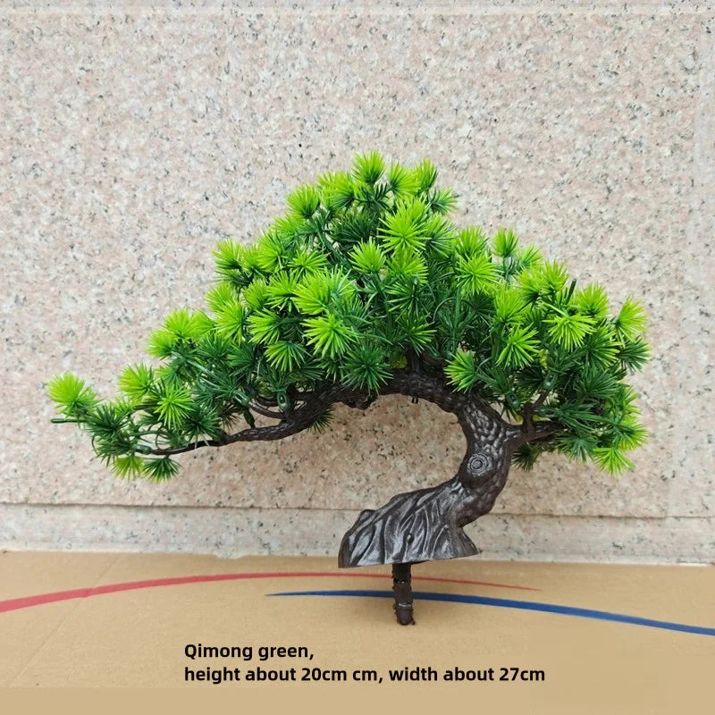 Artificial Pine Bonsai Tree – Faux Desktop Plant Decor