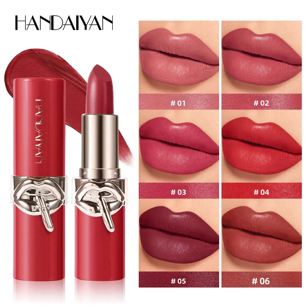 HANDAIYAN Velvet Matte Lipstick | Moisturizing, Waterproof, 6 Shades