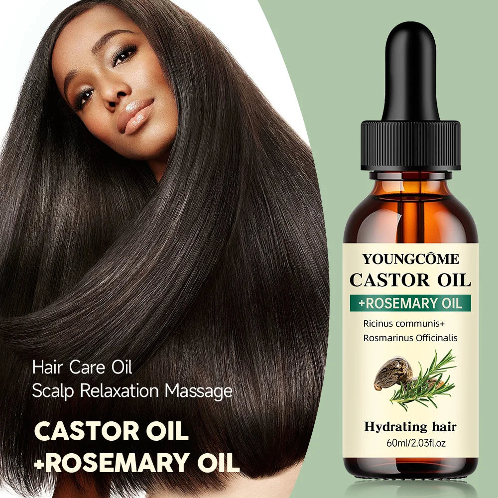 Castor & Rosemary Hair Growth Oil – Thicker, Shinier Hair Hair Growth Oil Oasis Select