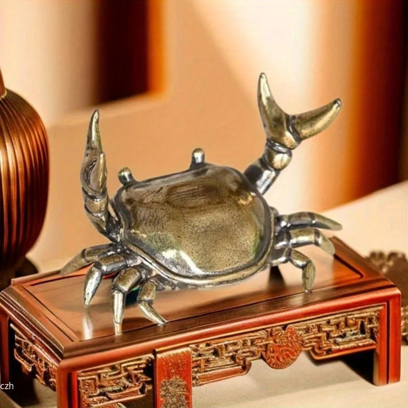 Pure Brass Crab Figurines Animal Statue Miniatures Copper Ornaments Home Office Desk Decoration Crafts Home Decor Nordic 1pcs Oasis Select