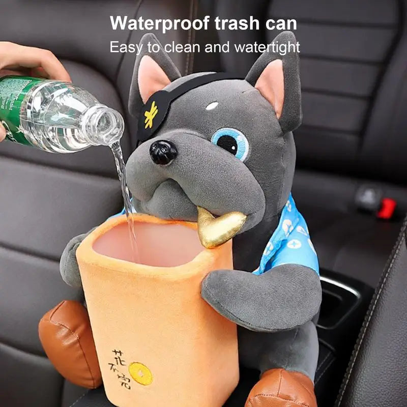 Plush Dog Car Tissue Box Trash Can Doggie Car Tissue Box 2 In 1 Cute Car Tissue Box Creative Animal Cartoon Decorative Organizer Oasis Select