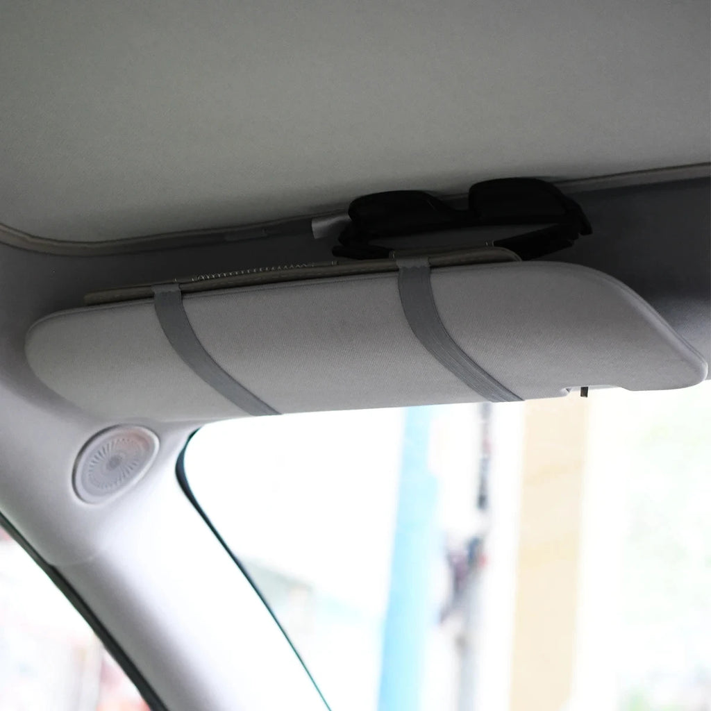 PU Leather Car Sun Visor Organizer – Multi-Pocket Holder