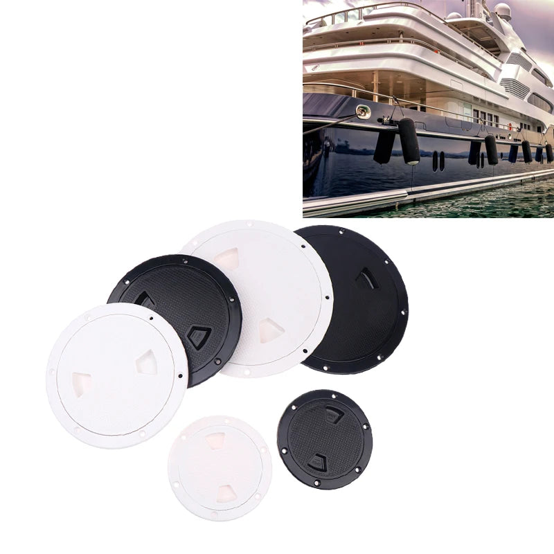ABS Plastic Round Non-Slip Inspection Hatches Screw Out Access Hatch Cover 4'' 6'' 8'' With Detachable Cover For Kayaks Yacht Oasis Select
