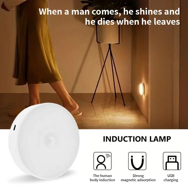 Motion Sensor LED Night Light USB Rechargeable 3-Pack