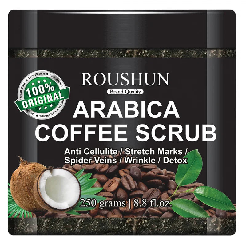 ROUSHUN Arabica Coffee Body Scrub – Deep Cleansing Family Pack