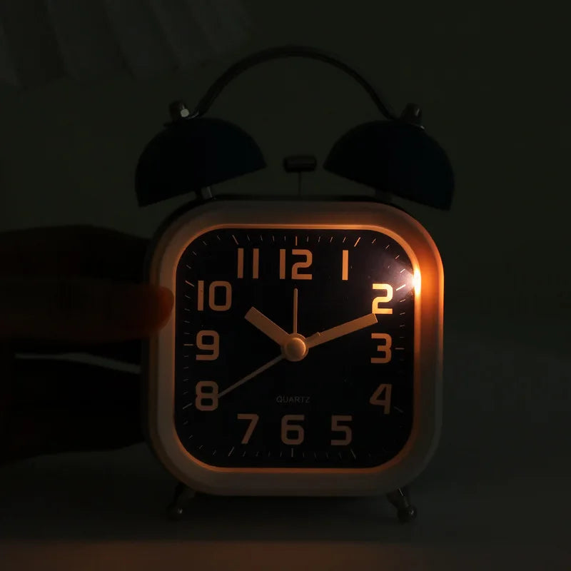 Silent Home Student Specific Desktop Clock Super Loud Dormitory Simple Clock Children with Night Light Boys Single-sided Oasis Select