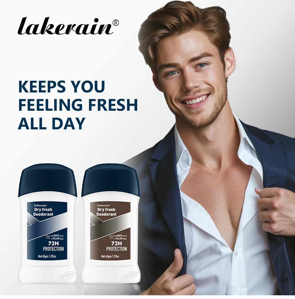 45g Men's Antiperspirant Deodorant Cream Underarm Odor Removal Woody Musk 72H Long Lasting Oasis Select