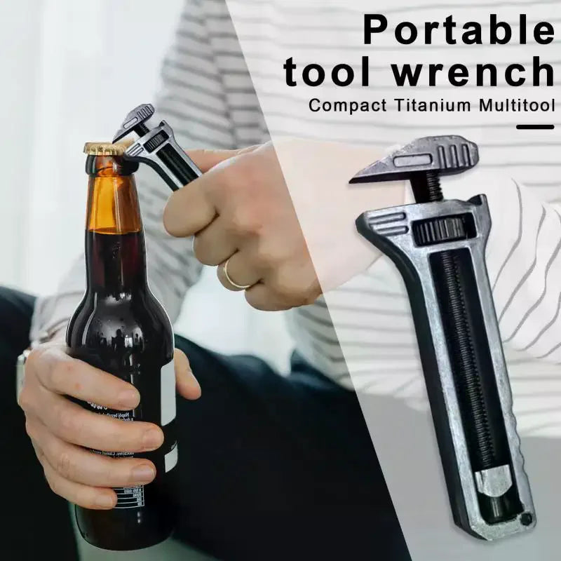 New Mini Wrench Pocket Portable Multitool Tools For Outdoor Camping Compact Titanium Alloy Bottle Opener Outdoor Small Tools Oasis Select Default Title