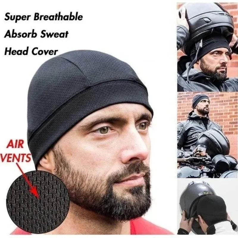 2/4/6pcs Motorcycle Helmet Inner Cap Hat Quick Dry Breathable Hat Racing Cap Under Helmet Beanie Cap Motocross Motor Helmet Hat Oasis Select