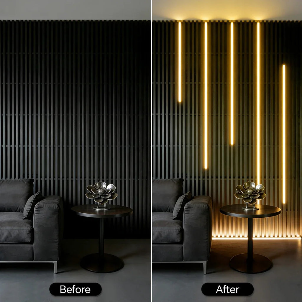 12v Dimmable Black PCB COB LED Light Strip with Double Touch Sensor,For Soundproof Panel Cabinet Wall Embedded Decor Night Lamp Oasis Select