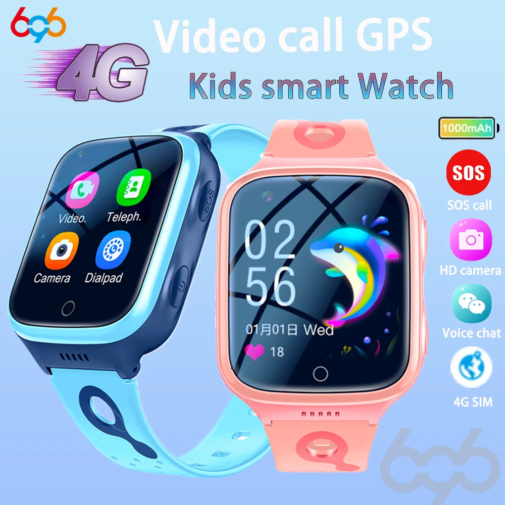 4G Kids Smart Watch Camera SOS Waterproof GPS WIFI Video Call Monitor Tracker Location LBS Smartwatch Children Watch Boy Girl Oasis Select