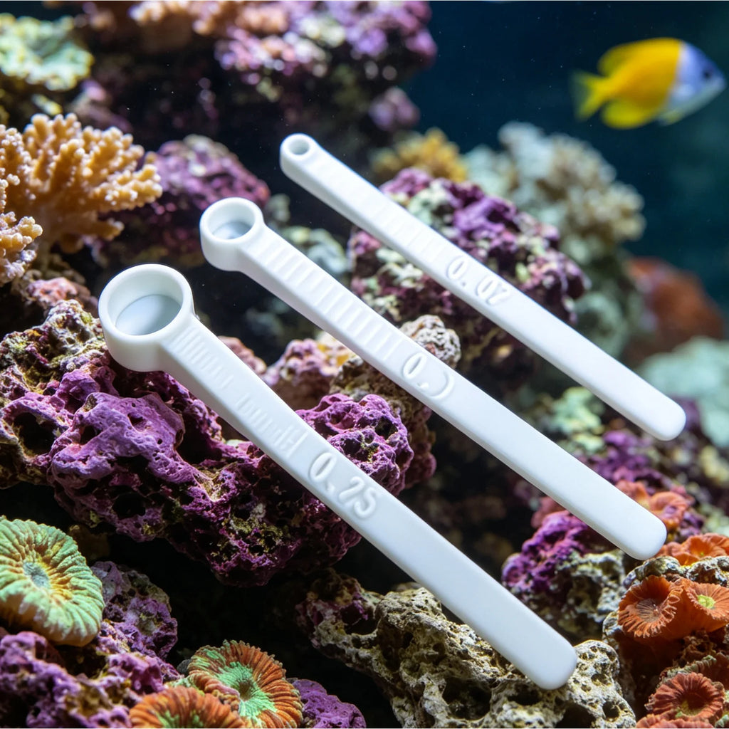 3Pcs Aquarium Fish Feeding Spoon Precision Measuring Scoops (0.02g/0.1g/0.25g) for Fish Food Aquarium Supplements Feeding Tools Oasis Select