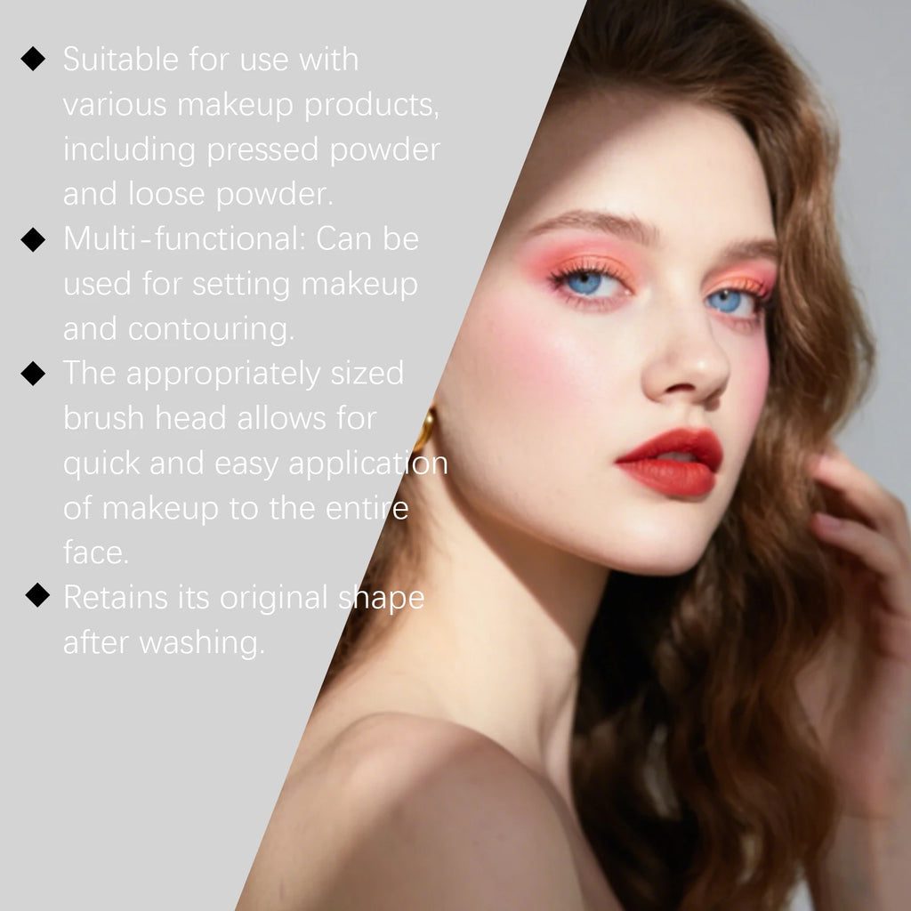 Large Angled Makeup Brush – Dense Bristles for Foundation & Blush