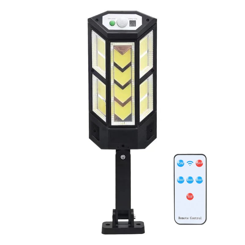 Newest 6000lm Outdoor Solar LED Lamp Super Bright Solar Street Light With Motion Sensor Remote Control Garden Lights Waterproof Oasis Select 124 COB