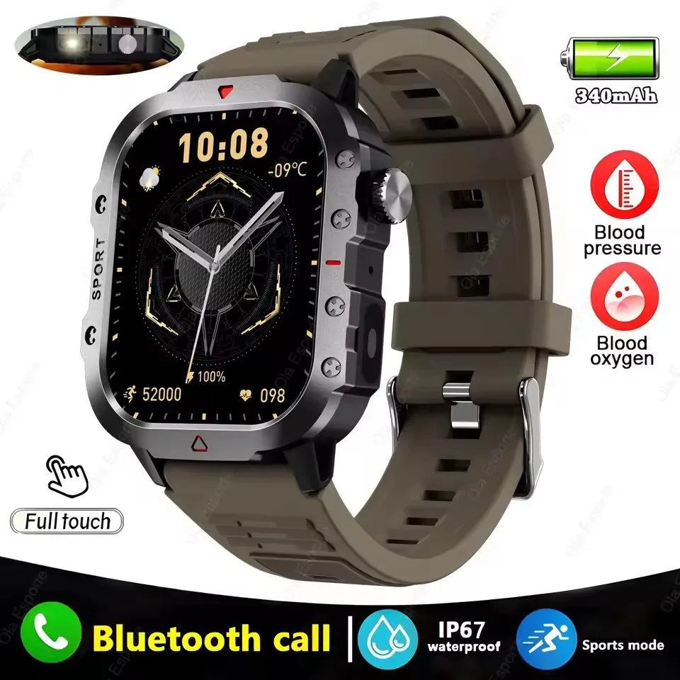 Ola Esporte 2.01" Smartwatch – Bluetooth Calls, Health & LED Flashlight Smartwatch Oasis Select 2.01 Brown