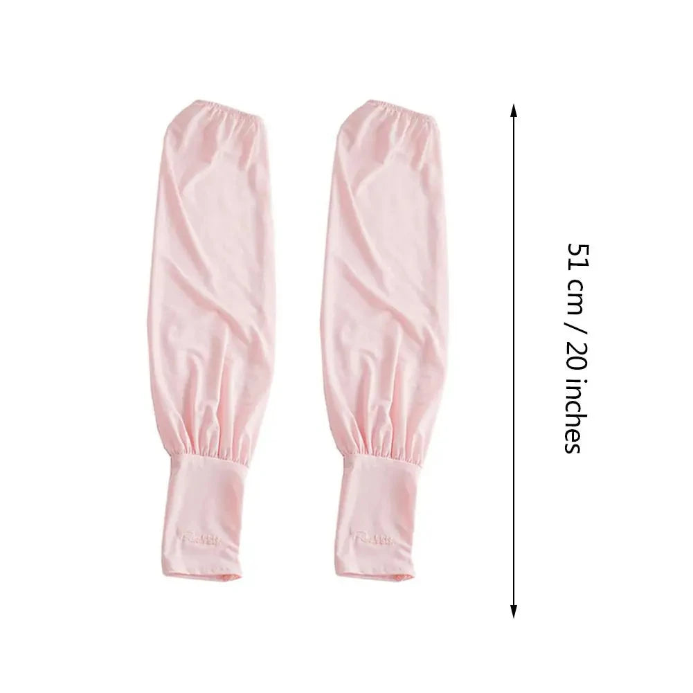 Summer Loose Sunscreen Driving Ice Silk Sleeve Female Long Length UV Protection Arm Arm Glove Sleeves Super Soft Breathable Oasis Select