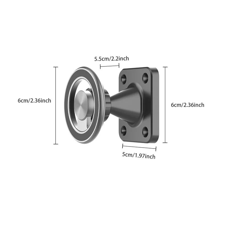 Magnetic Wall Mount Phone Holder For Truck/Car/Boat/Wall/Desk,Compatible All Smartphone,360 Degree Free Rotation Oasis Select
