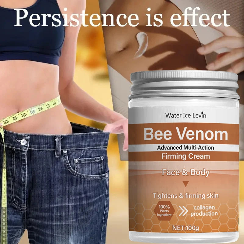 Bee Venom Firming Abdominal Cream - Plant-Based, Moisturizing and Hydrating, Contains Hyaluronic Acid, Suitable for All Skin Types, Gentle on Sensitive Skin, Turmeric Skincare Oasis Select