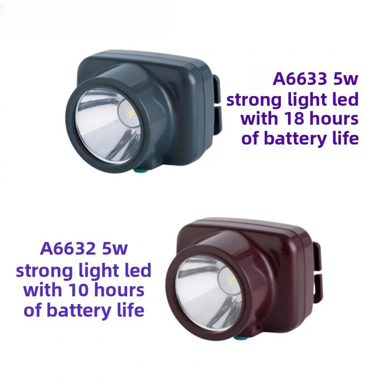 Head Mounted Waterproof Lighting Flashlight Charging Working Miner's Lamp Strong Light Three Level Adjustment Endurance 18 Hours Oasis Select