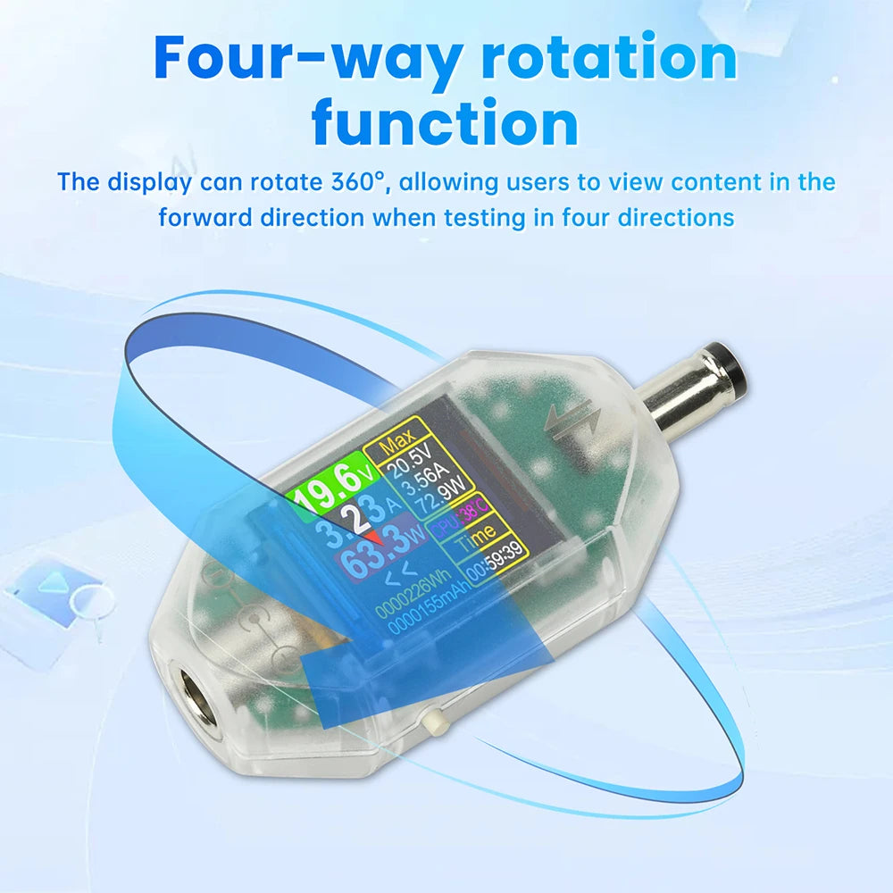 DT550 High-Precision Digital DC Voltage Current Power Meter Tester Universal DC 4.5-50V 0-6A Energy Capacity CPU Temp Monitor Oasis Select