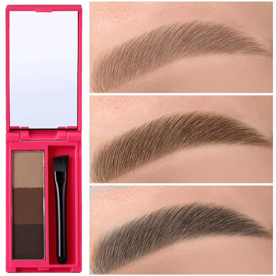 FAIRY GIRL Waterproof Eyebrow Powder Palette with Brush