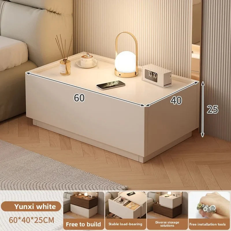Multi-functional Household Goods Bedside Table Storage Side Bedroom Bedside Table Oasis Select Single draw D