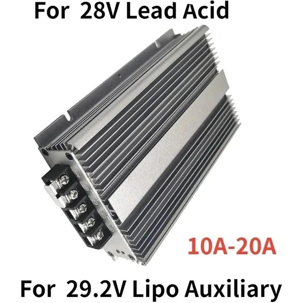 Charger 12V to 24V DC DC 10A-20A Step Up Converter for 28V Lead Acid Battery and 29.2V Lipo Auxiliary Battery RVs Boat Car Oasis Select