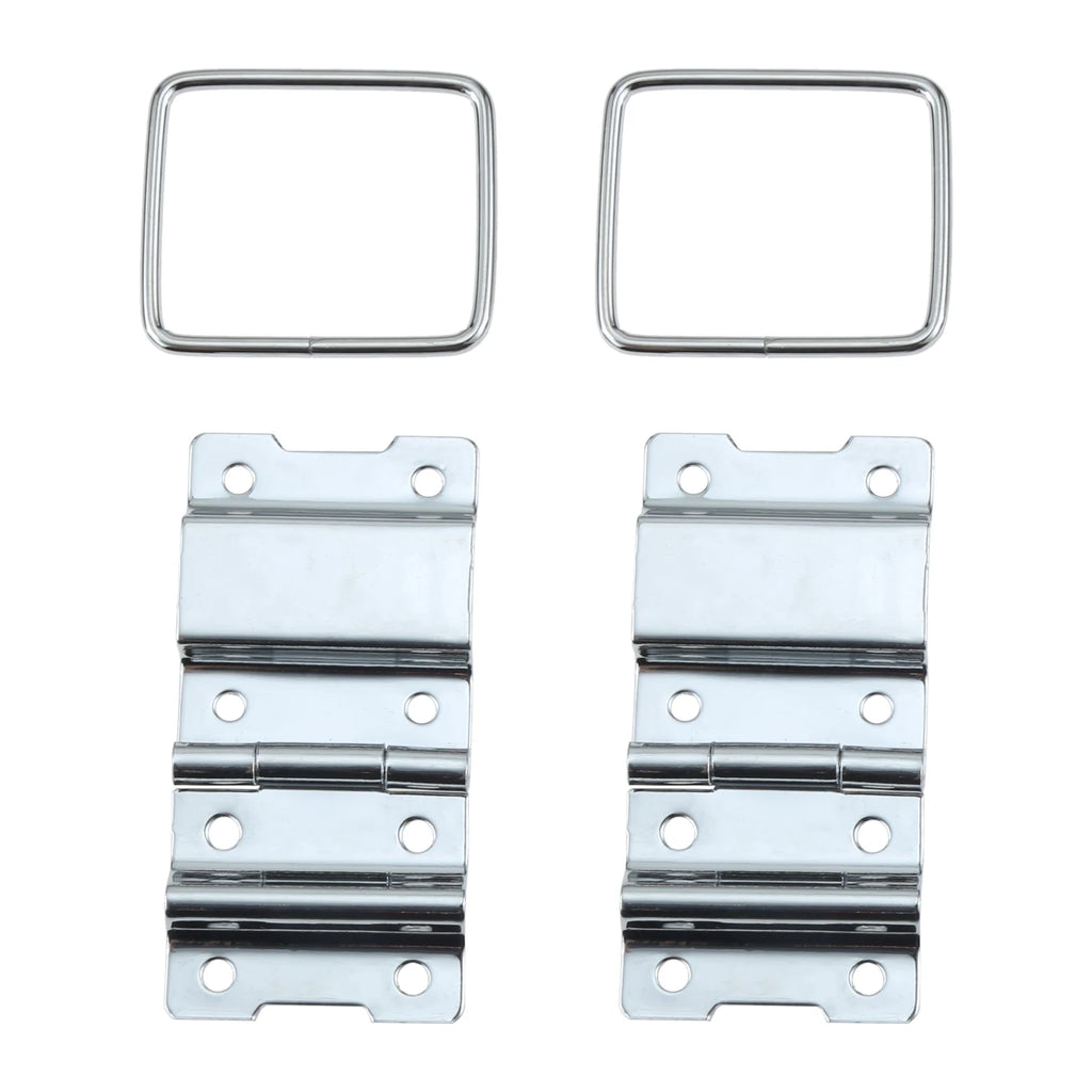 2-Pack Iron Chrome Support Hinges – Toolbox, Cabinet & Luggage