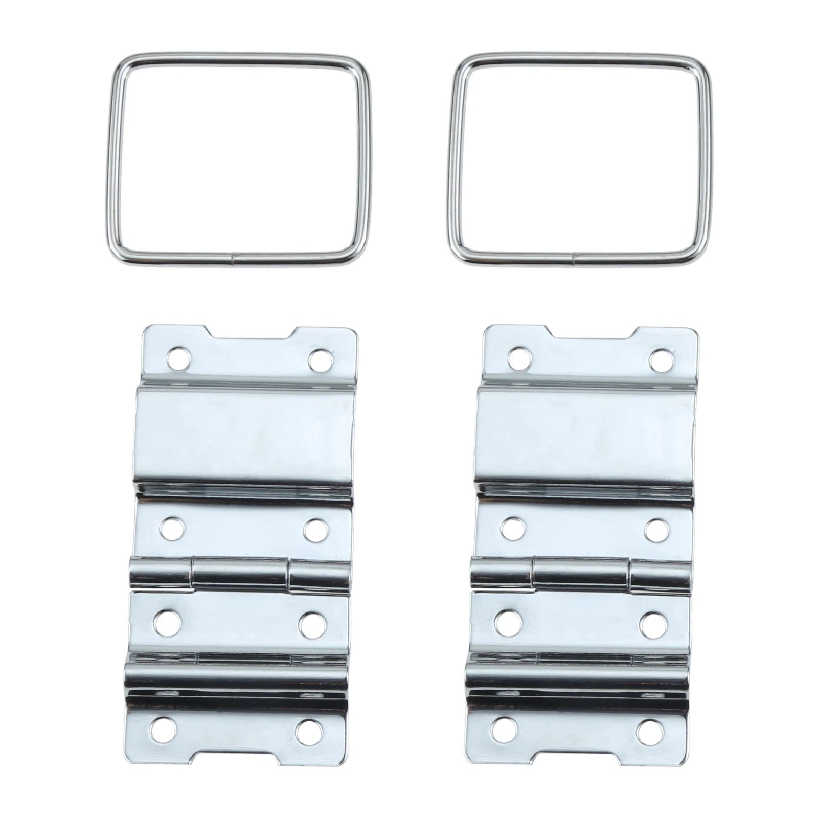 2-Pack Iron Chrome Support Hinges – Toolbox, Cabinet & Luggage