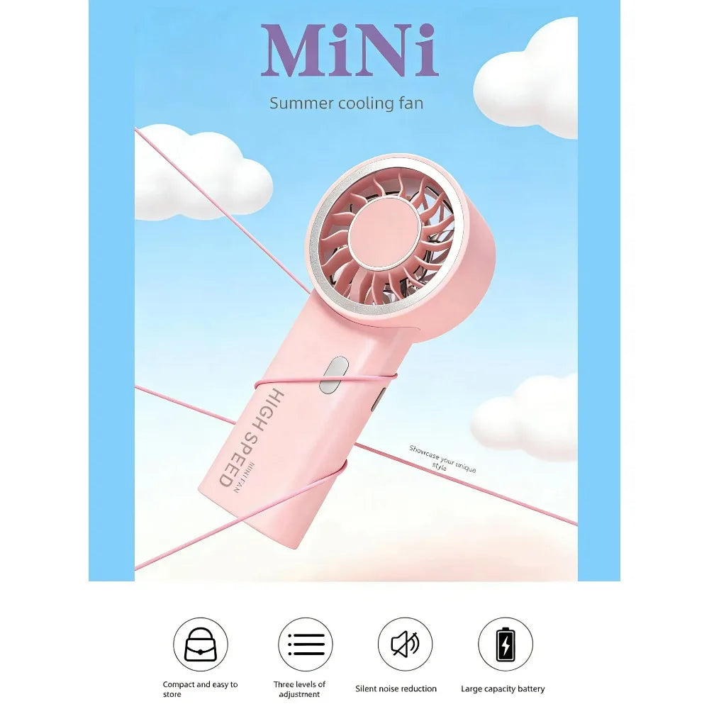 Handheld Fan Upgraded Portable Fan,Mini USBRechargeable Personal Fan, Outdoor Travel ,Suitable for summer beach and concerts Oasis Select