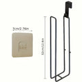 Self-Adhesive Toilet Paper Holder, Black Iron Bathroom Tissue Rack with Towel Bar, No-Drill Wall Mount, Bathroom Storage Oasis Select black