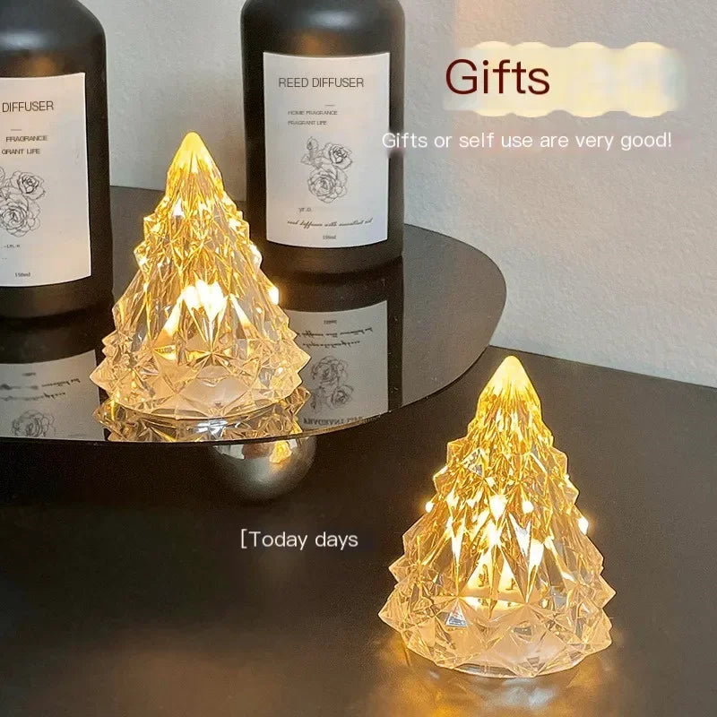 Christmas Decoration Cute Room Cabinets Bedside Table Battery Lamp Personalized Wedding Flashy Bling Decor Refrigerator Light Oasis Select
