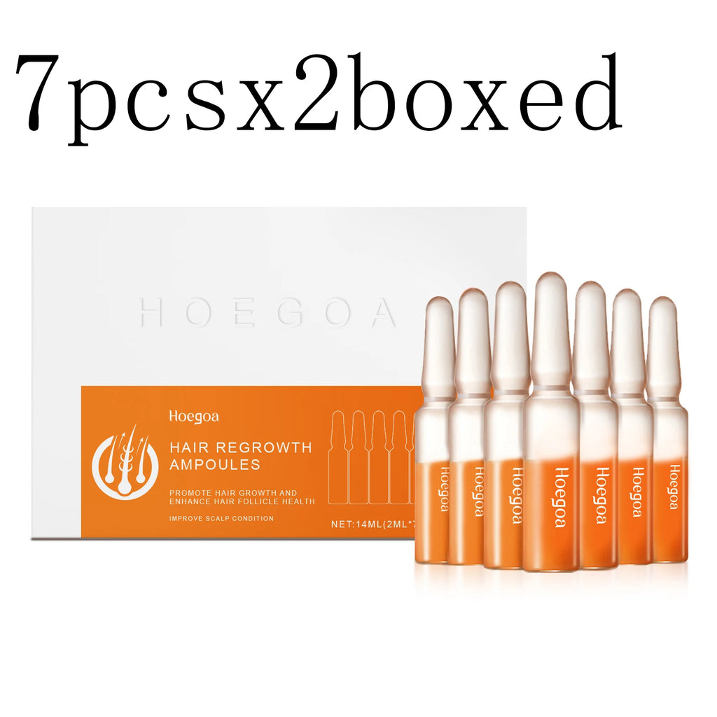 HOEGOA Hair Growth Serum Ampoules – Nourishing Scalp Treatment Hair Growth Serum Oasis Select 7pcsx2boxed