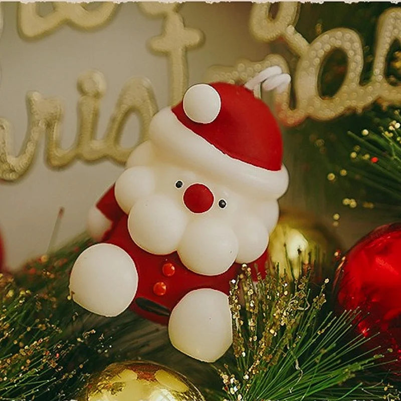 New Year Candles Christmas Candles Decorative Christmas Santa Fragrant Candle for Guest Gift Set Oasis Select
