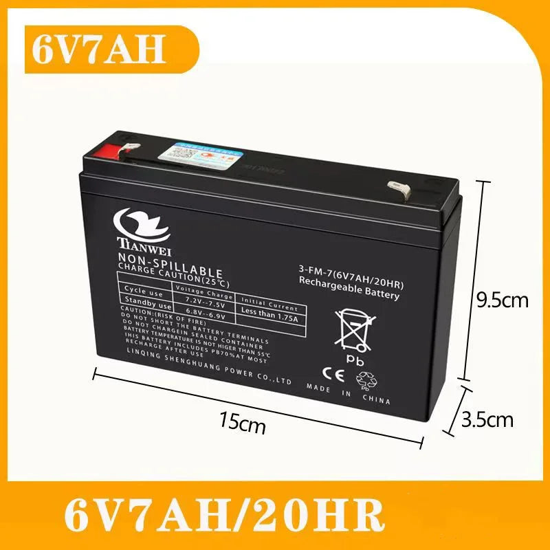 Hot 6V 12V Rechargeable Battery For Children's Electric Vehicles Toy Cars Motorcycles Baby Strollers Battery 5Ah 7Ah 8Ah 12Ah Oasis Select 6V 7Ah Battery
