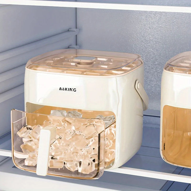 48-Cube Ice Maker with Easy Press Cap with Easy-press Lid Large Capacity Ice Cube Machine Reusable Food-grade Ice Cube Mold Oasis Select