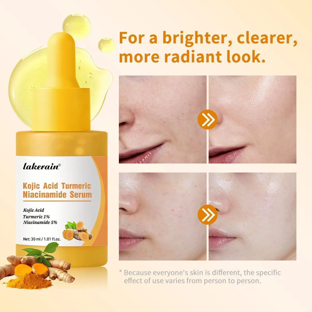 Kojic Acid Turmeric Serum Niacinamide Glow Capsules Brightening Hydration Balancing Skin Barrier Soothing Troubled Facial Care Oasis Select