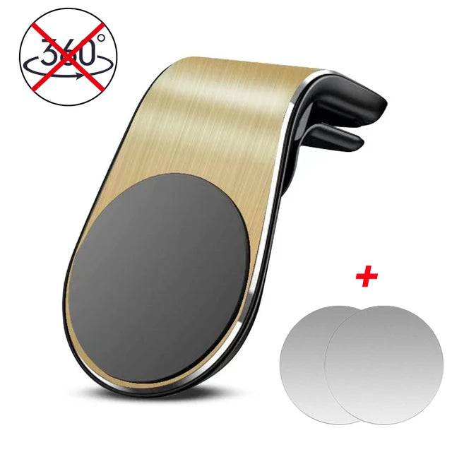 Magnetic Car Phone Holder Mobile Support For The Car Cell phone Support Mobile Door For Auto For iphone Xiaomi Huawei Samsung Oasis Select Simple Gold