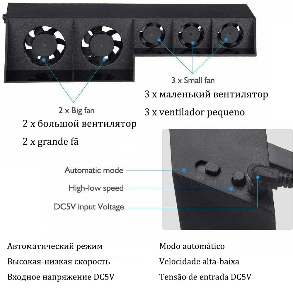 PS4 / PS4 Pro / PS4 Slim Cooling Fan Stand & Console Holder