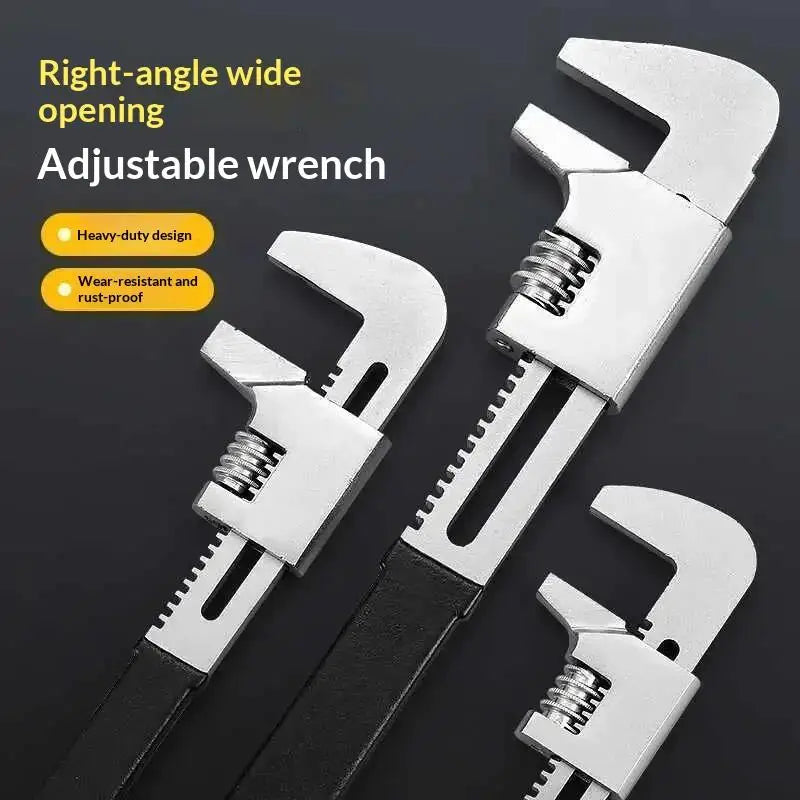 1pc F-type Right Angle Wrench Adjustable Spanner Pipe Wrenches Wide Jaw Opening Wrench F Type Wrench Movable Oasis Select Default Title