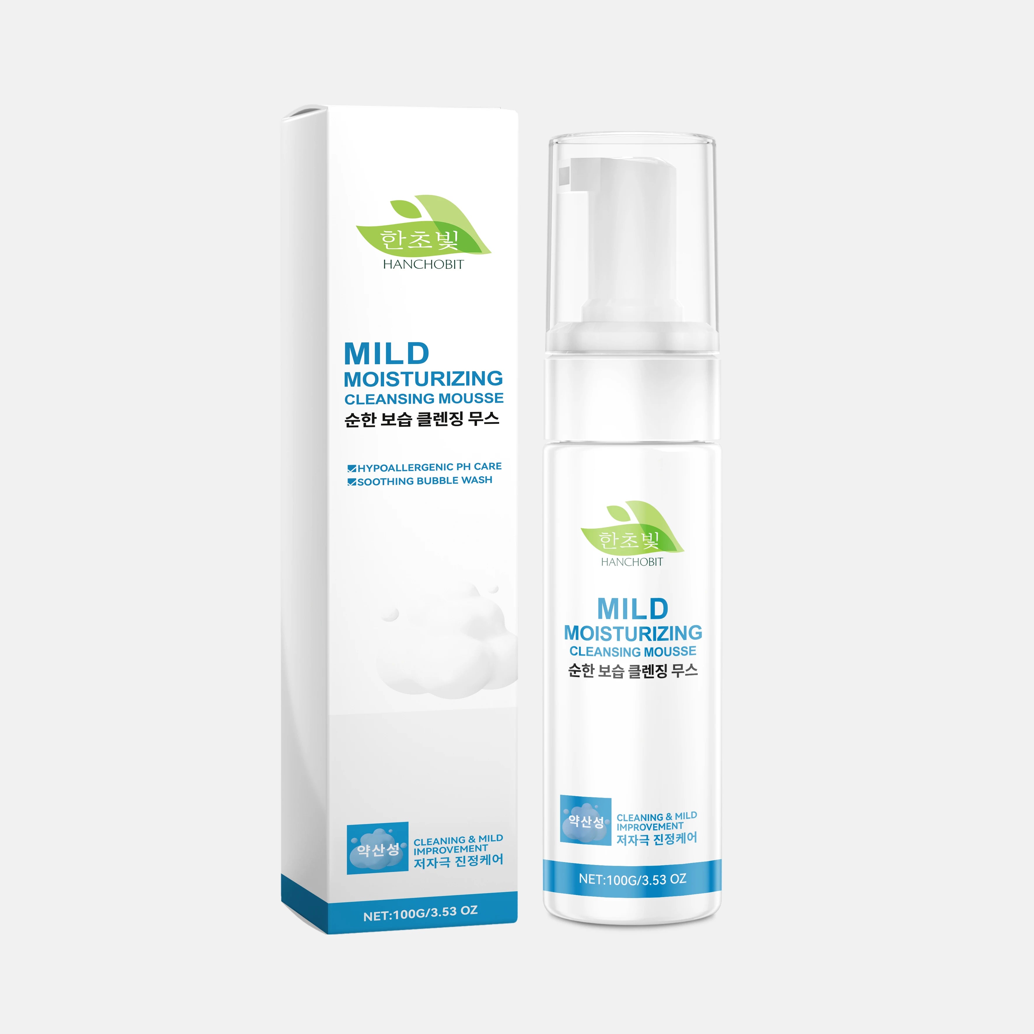 Gentle Moisturizing Cleansing Mousse Centella Face Wash Oil Control Cleansing Pores Shrinking Nourishing Repairing Foam Cleanser Oasis Select 100g boxed