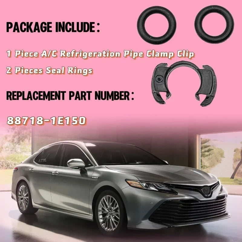 Durable Plastic 1/2set A/C Condensor Hard Line Lock Clamp Clip For Toyota 2018-2022 88718-1E150 Air Conditioning Duct Buckle Oasis Select