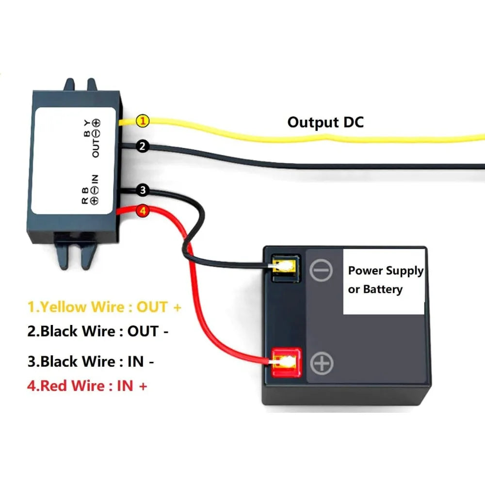DC 12V To 9V 3A Converter Buck Module Power Converter Waterproof With Overcurrent Overheat Short-Circuit Undervoltage Protection Oasis Select