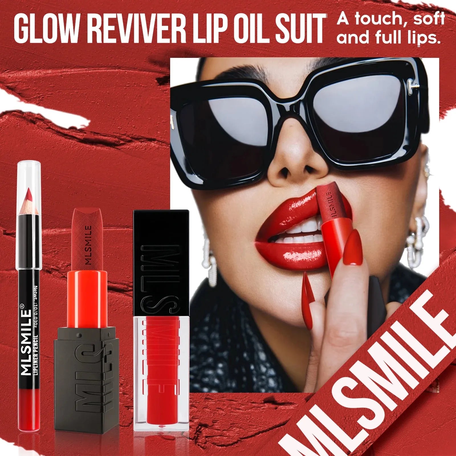 MLSMILE Matte Lipstick Set – Velvet Lip Glaze & Liner Kit Lip Makeup Kit Oasis Select