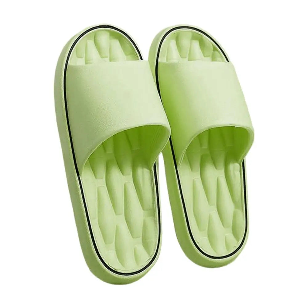 Super Light Soft Slippers Simple Fashion Slides EVA Elastic Shoes Colorful Sneakers In Door Bathroom Flip Flops Oasis Select 36-37 green