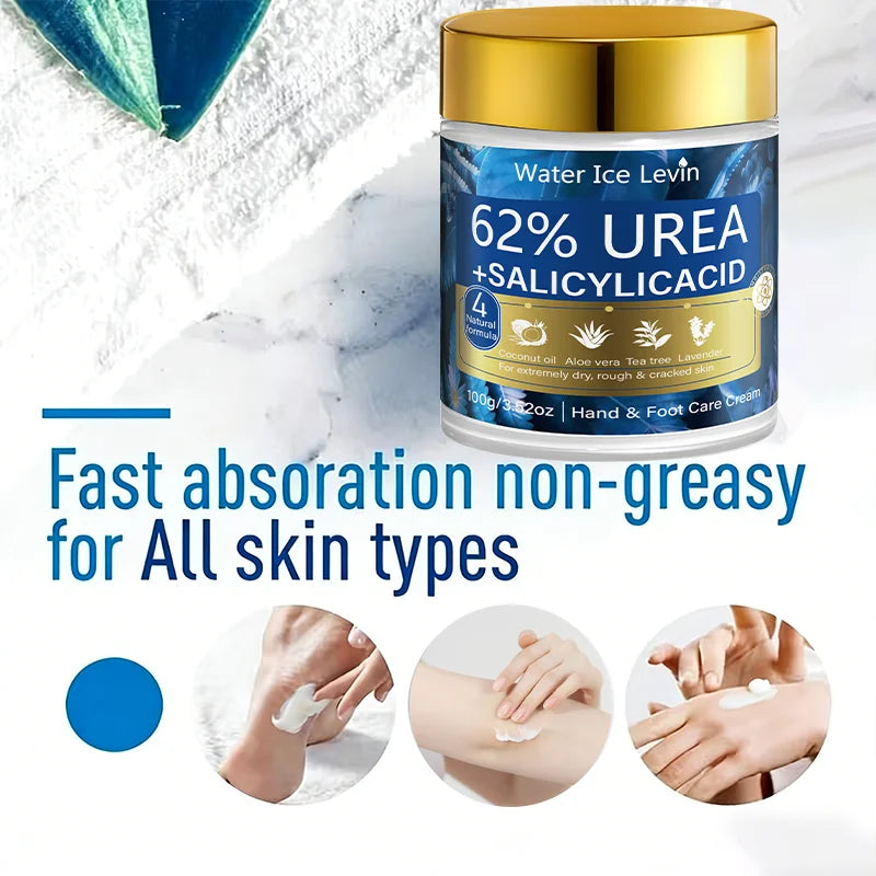 Urea & Salicylic Acid Hand & Foot Cream - Natural Formula, Moisturizing for Extremely Dry Rough Skin Oasis Select